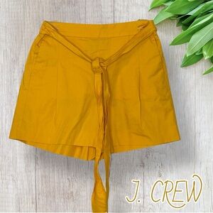 J Crew Tie-waist short in cotton poplin